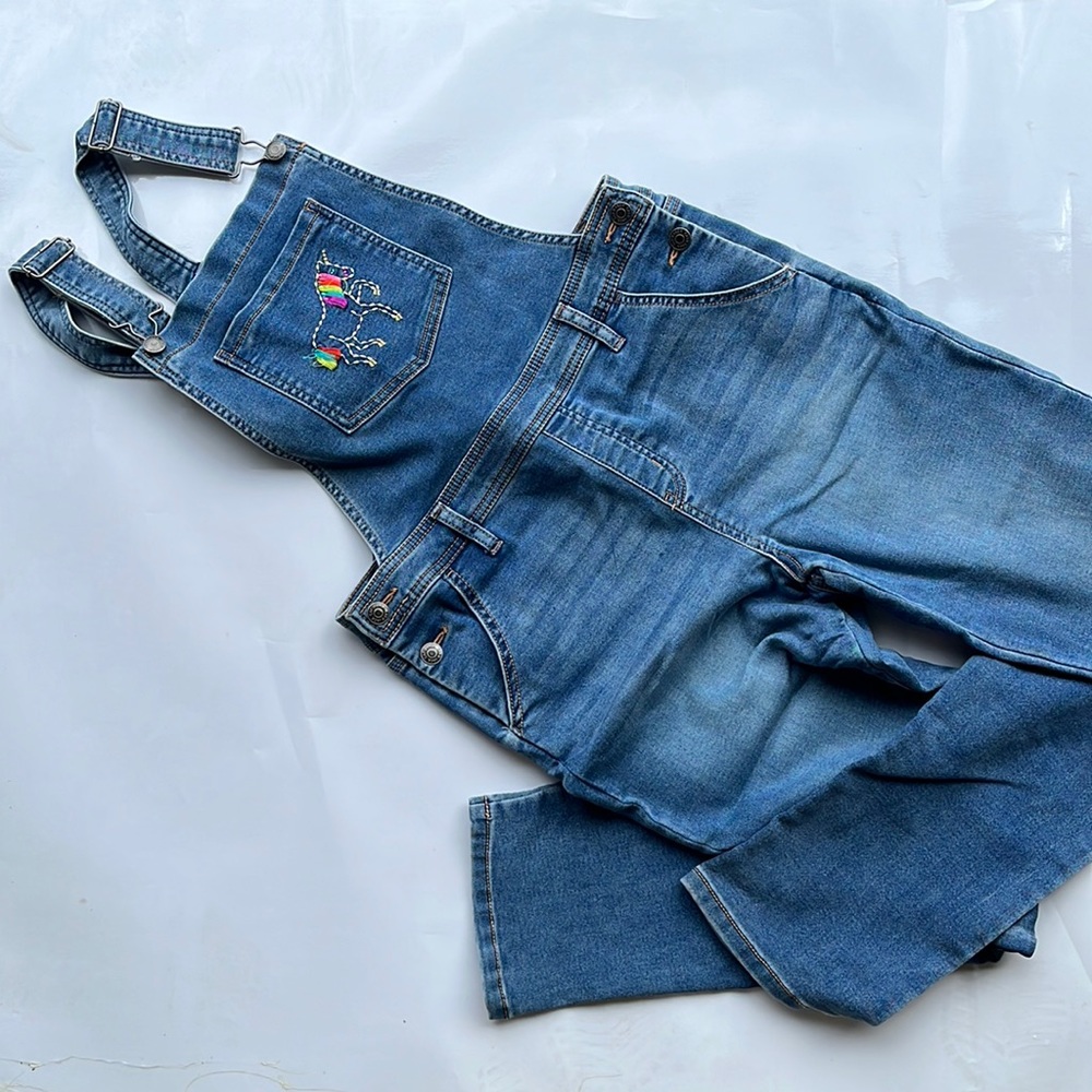 Girls denim overalls